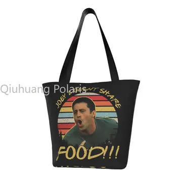 Komik Joey Meme Arkadaşlar Bakkal alışveriş çantası Özel Tuval alışveriş çantası omuz çantaları Büyük Kapasiteli Taşınabilir Tv Gösterisi Çanta