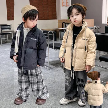 Erkek Ceket Ceket Pamuk Giyim Rüzgarlık 2023 Serin Kalınlaşmak Kadife Kış Sıcak Yüksek Kaliteli çocuk Giyim