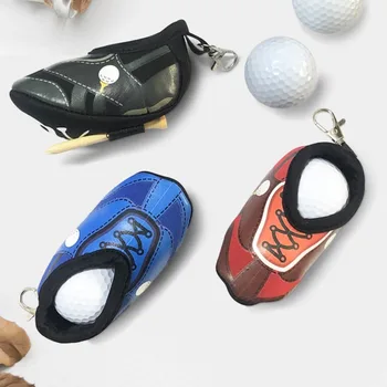 Mini Golf Topu Çantası Taşınabilir Küçük Golf saklama çantası Tee Tutucu golf ayakkabıları Colorblock Bel Çantası kılıf çanta Karabina ile