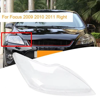 Ford Focus 2009-2011 için Ön Farlar Kapak Kabuk Şeffaf Lens Abajur
