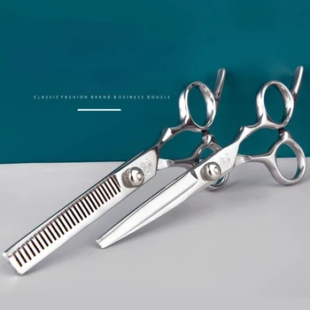 Paslanmaz Çelik Makas Saç İnceltme ve kesme Makası 6 inç Kuaförlük Ürünleri Saç Kesimi Trim Kıllar Kesme Berber