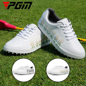 PGM Kadın Kişilik Baskı kaymaz Atletik Ayakkabı Kadın Su Geçirmez Açık Golf Sneakers Hafif Yumuşak Golf ayakkabıları