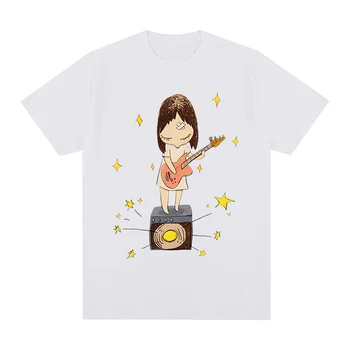 Yoshitomo Nara Gitar yazlık t-shirt Pamuk Erkekler T gömlek Yeni TEE TİŞÖRT Bayan