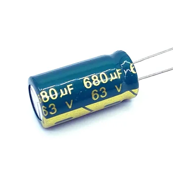 5 adet / grup yüksek frekans düşük empedans 63v 680UF alüminyum elektrolitik kondansatör boyutu 13*25 680UF 20%