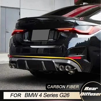 Araba Arka Tampon Difüzör Dudak BMW için rüzgarlık 4 Serisi G26 420i 430i 440i Gran Coupe M Spor 2021 2022 Arka Dudak Karbon Fiber