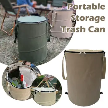 Açık Taşınabilir Katlanabilir çöp tenekesi Taşınabilir Kamp Kutusu Çöp Ev Yard Oyuncak Çantası Çöp Yaprak Döken Depolama Bahçe Giyim G9I1