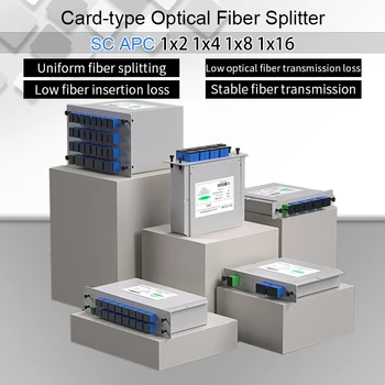 5 adet / kutu SC UPC Splitter 1X2 1x4 1x8 1x16 Fiber Optik bölücü Kutusu FTTH 1:16 Düzlemsel Dalga Kılavuzu Tipi Optik PLC Ayırıcı Kutusu