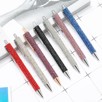 Basın Metal tükenmez kalemler elmas çok renkli hediye kalem yaratıcı ofis malzemeleri