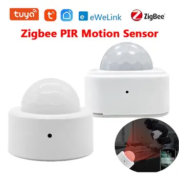 Tuya / eWeLink Zigbee PIR Hareket Sensörü Akıllı İnsan Vücudu Hareket Dedektörü Mini Kızılötesi Dedektör Ev Güvenlik Akıllı Yaşam İçin