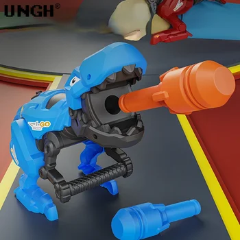 UNGH Başlatıcısı uçaksavar Dinozor Robot çekim ışığı Yumuşak Mermi Hayvan Modeli Açık Oyuncak Çocuklar için Çocuk Hediye