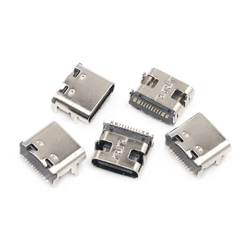 PCB Tasarımı için DIY Şarj Fişi mikro usb Jack USB-3.1 Tip-C 16pin Konnektör dişi konnektör SMT Konektörü Şarj Soketi