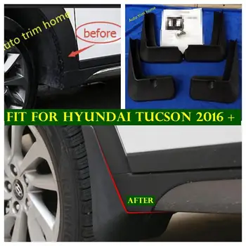 Daha fazla Koruma Ön + Arka Çamurluklar Çamur Flap Flaps Splash Muhafızları Çamurluk Kapak Fit Hyundai Tucson 2016 2017 2018 2019 İçin 2020