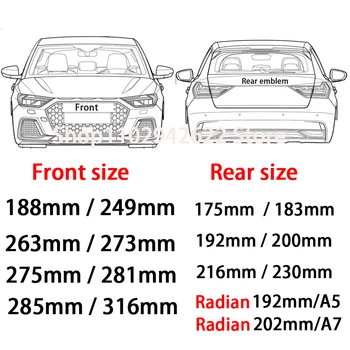 ABS Dört Yüzük Rozeti Araba Ön Izgara Arka Bagaj Kapağı amblemi Çıkartmalar A3 A4 A5 A6 RS6 Q3 Q5 Q7 RS3 RS4 RS5 A7 S3 S4 S5 S6