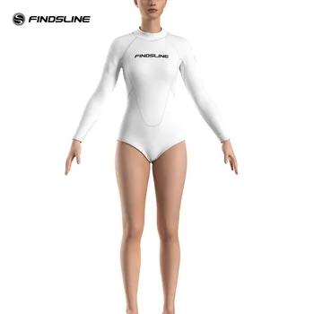 2mm Neopren Wetsuit CR Süper Elastik Bikini kadın dalgıç kıyafeti sörf kıyafeti Güneş Koruyucu Mayo Beyaz Wetsuit