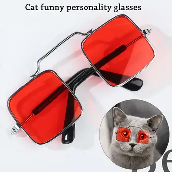 Üçgen Çerçeveleri Ayna Fotoğraf Sahne İsteğe Bağlı Olarak Soğutur Kare Gözlük Pet Gözlük Kedi Gözlük Köpek Güneş Gözlüğü