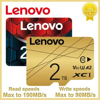 2 Adet Lenovo Sınıf 10 2TB Yüksek Hızlı SD Hafıza Kartı 128GB 256GB Mikro TF SD Kart 1TB 512GB cartao de memoria nintendo Anahtarı İçin