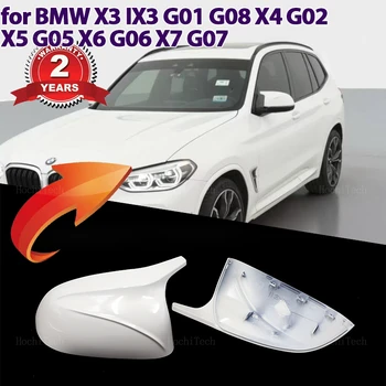 Karbon fiber desen Beyaz Siyah ayna kapağı Siyah ayna kapağı Yerleşimi BMW X3 G01 X4 G02 X5 G05 X7 G07 X6 G06 2018-2023