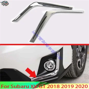 Subaru XV için GT 2018 2019 2020 ABS krom ön sis lambası lambası kaş trim kalıplama sınır trim sticker