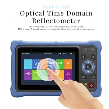 Dokunmatik Ekranlı Mini OTDR Fiber Optik Reflektometre, Ethernet Kablo Test Cihazı, VFL, OLS, OPM Olay Haritası, AUA800A, 1310-1550nm
