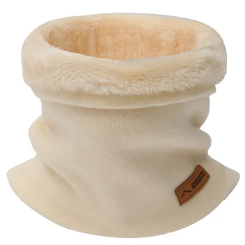 Peluş Kalınlaşmak Örme Eşarp Kadın Erkek Kış Sıcak Faux Kürk Polar Snood Boyun Atkılar Açık Rüzgar Geçirmez Boyun ısıtıcı Yüz Maskesi