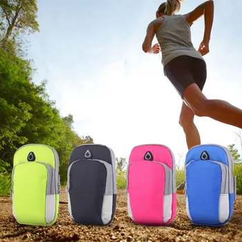 Koşu Çantaları Erkek Kadın Spor Kol Bandı Kol Çantaları Tuşları Telefon Kılıfı Koşu Kol Çantaları Xiaomi Redmi için Huawei İphone Samsung