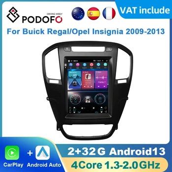 Podofo Android Carplay Araba Radyo Buick Regal 2009-2013 İçin / Opel Insignia 2009-2013 Android Otomatik Navigasyon GPS Stereo DSP