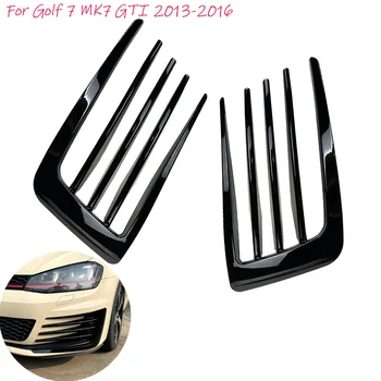VW Volkswagen Golf 7 için MK7 GTI 2013 2014 2015 2016 Araba Aksesuarları Ön Rüzgar Bıçak Tampon Sis farı ızgarası Kapak Trim Sticker