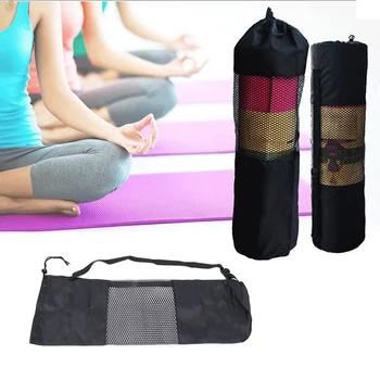 Kolaylık Siyah Yoga Sırt Çantası Yoga Mat Su Geçirmez Sırt Çantası Taşıyıcı Örgü Ayarlanabilir Kayış Spor Aracı spor çantaları