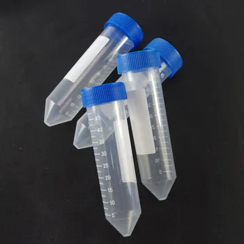 4 ADET 50ml Laboratuvar Plastik PP Ölçekli santrifüj tüpü V-alt Kapaklı EP Tüp PCR Tüp Örnek Numune