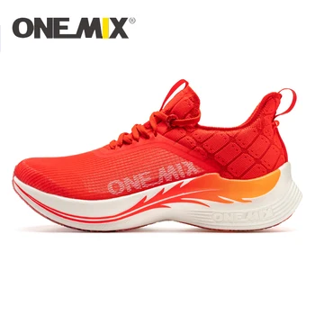 ONEMIX 2023 karbon tabak Maraton Koşu yarış ayakkabıları Profesyonel İstikrarlı Destek Şok giderici Ultra hafif Ribaund Sneakers