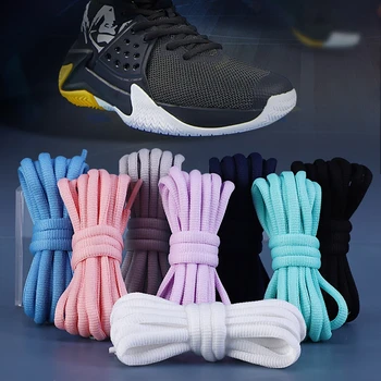 1 Çift Yuvarlak Ayakabı Fof Basketbol Sneakers Ayakkabı Bağcıkları Siyah Beyaz Ayakkabı Bağı Evrensel Çocuklar ve Yetişkinler için 100CM