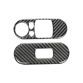 Kapı Pencere Kontrol Kapakları Karbon Fiber Kaldırıcı Anahtarı İç Küpeşte Kapak Sticker Kılıf Mini Cooper İçin F55 F56