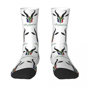 Retro Güney Afrika Springbok Rugby Kaykay Çorap Polyester Orta Tüp Çorap Kadın Erkek kaymaz