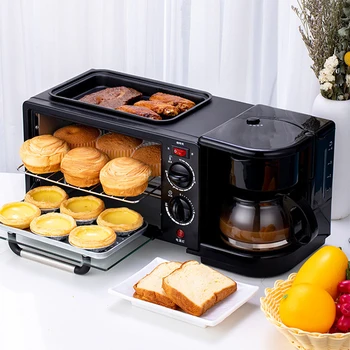 3 1 Çok Fonksiyonlu Kahvaltı Makinesi Kahvaltı Makinesi Kızartma Makinesi ekmek kızartıcı Elektrikli Fırın Mutfak Fırın Mutfak Aletleri
