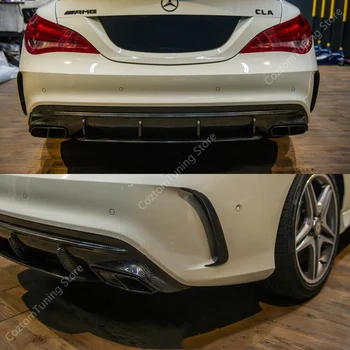 Mercedes için C117 Arka Tampon Filmleri CLA Sınıfı 200 250 220d CLA45 AMG Hattı Arka Tampon Splitter 2013-2018 Vücut Kitleri Tuning