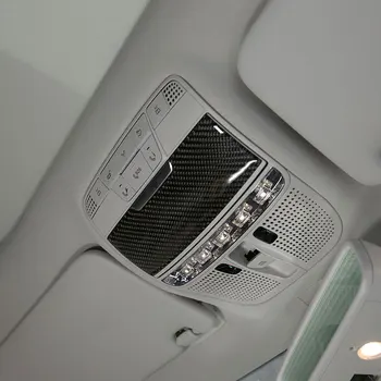 Araba Aksesuarları Okuma ışık paneli Karbon Fiber Okuma Lambası Paneli Sticker Mercedes Benz C Sınıfı İçin W205 C180 2016-2019