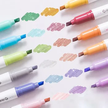 4 adet / takım Ins Sevimli Parlak Fosforlu Kalemler Kawaii Renkli işaretleme kalemleri Boyama Aracı Kore Kırtasiye Okul Ofis için Çocuk Hediye