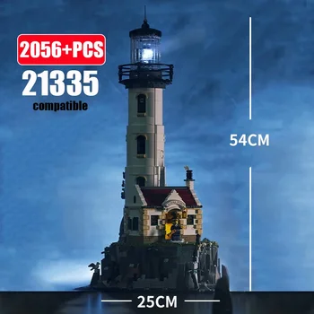 2022 Yeni Motorlu Deniz Feneri 21335 Monte Teknik Fikirler Yapı Taşı Seti çocuk eğitici oyuncak Yılbaşı Hediyeleri