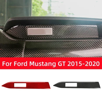 Ford Mustang 2015-2021 için Araba Aksesuarları Karbon Fiber İç Araba Dashboard Dekorasyon Şerit Sticker Araba Styling ayar kapağı