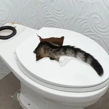 3D Kedi Çıkartmalar Dekoratif Kendinden Yapışkanlı Banyo Tuvalet Kapağı Çıkartmaları Banyo Oturma Odası Tuvalet Dekor yatak odası mobilyası