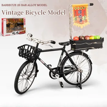 1: 10 Retro Bisiklet Oyuncak Araba Modeli Simülasyon Alaşım Diecasts Araç 28 Stil Gece Pazarı Barbekü Bisiklet Çocuk Hediyeler Koleksiyonu