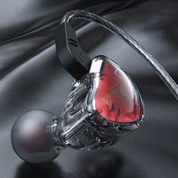 3.5 mm HİFİ Ses Kablosu Dinamik AK9 Çip Kablolu mikrofonlu kulaklıklar Ağır Bas Metal Kulak Spor Evrensel Kulaklık