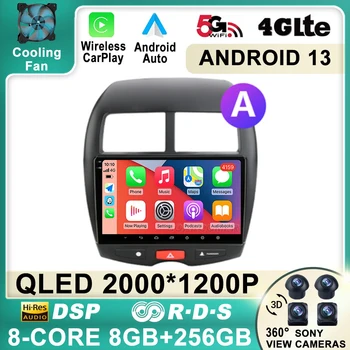 Mitsubishi ASX için 10 inç Android 13 1 2010 2011 2012 - 2016 Araba Radyo Navigasyon GPS Multimedya Video Oynatıcı Kablosuz Carplay