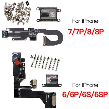Yüz Ön kamera kablosu Kablosu iPhone 6 6P 6s 7 7P 8 Artı Yedek Kulak Hoparlör İle Tam Set Vidalar