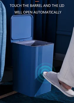 12/14/17L / 20L Akıllı Sensör çöp tenekesi mutfak Tuvalet çöp tenekesi Otomatik Su Geçirmez çöp kutusu Kapaklı Temizleme çöp tenekesi