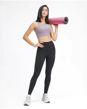 Lulu Marka Yerine Hizala Yüksek Rise Pantolon Yoga Pantolon Bel Desteği Koşu Tayt Koşu Pantolon yürüyüş pantolonu Yoga Seti