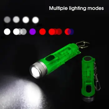 USB şarj Anahtar halka ışık Mini El Feneri Su Geçirmez ışıklı anahtarlık Parlak Cep Araçları Taşınabilir Mini El Feneri Kamp için
