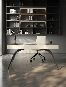 Italyan minimalist masa modern basit küçük aile yatak odası ofis masası tasarımcı kıdemli kaya kart bilgisayar masası