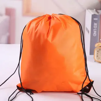 Taşınabilir Spor Çantası Polyester İpli İpli Cep Naylon alışveriş çantası Sırt Çantası Spor Nonwoven Sırt Çantası saklama çantası