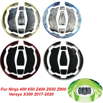 Motosiklet 3D Yakıt Tankı Sticker Kapak Pad Çıkartması Gaz Yağı Kapağı Koruyucu Kawasaki Ninja 400 650 İçin Z400 Z650 Z900 Versys X300